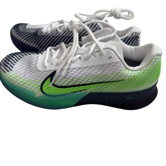 Nike court Air Zoom Vapor 11 sneakers Shoes tennis White/Green Size 6 Men no box - Picture 10 of 13